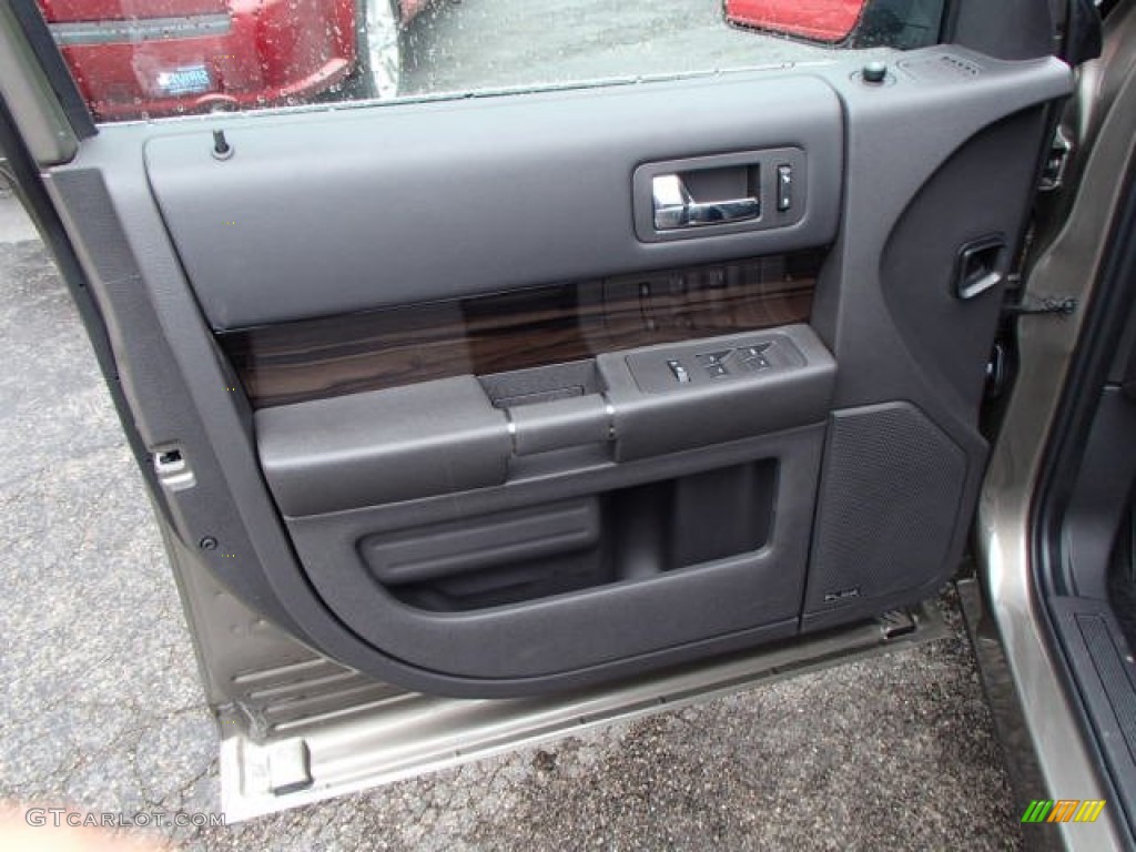 2014 Ford Flex SEL AWD Charcoal Black Door Panel Photo #82256286