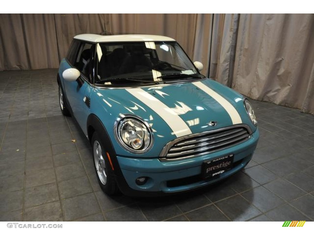 2010 Cooper Hardtop - Oxygen Blue / Grey/Carbon Black photo #4