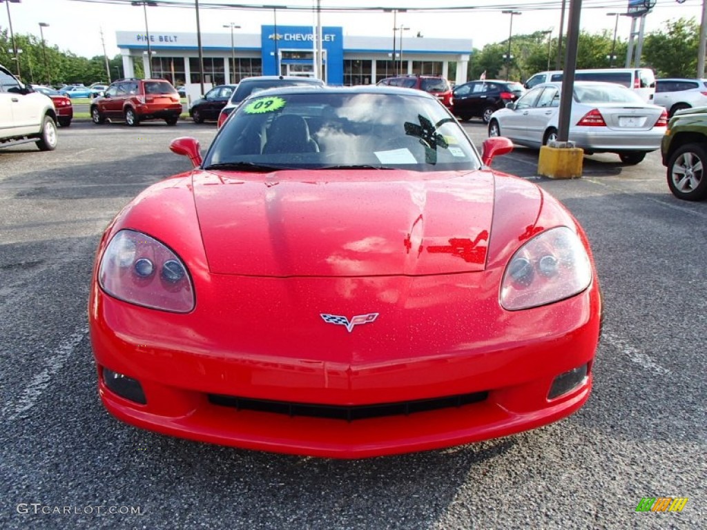 2009 Corvette Coupe - Victory Red / Ebony photo #2