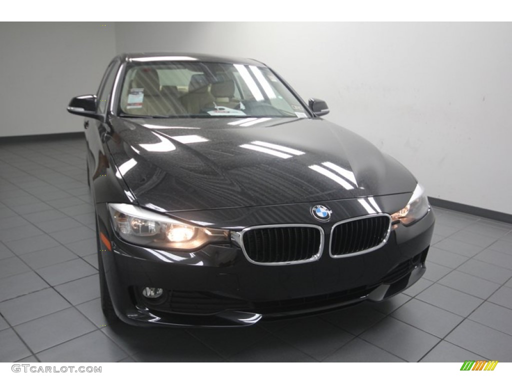 2013 3 Series 320i Sedan - Black Sapphire Metallic / Venetian Beige photo #5