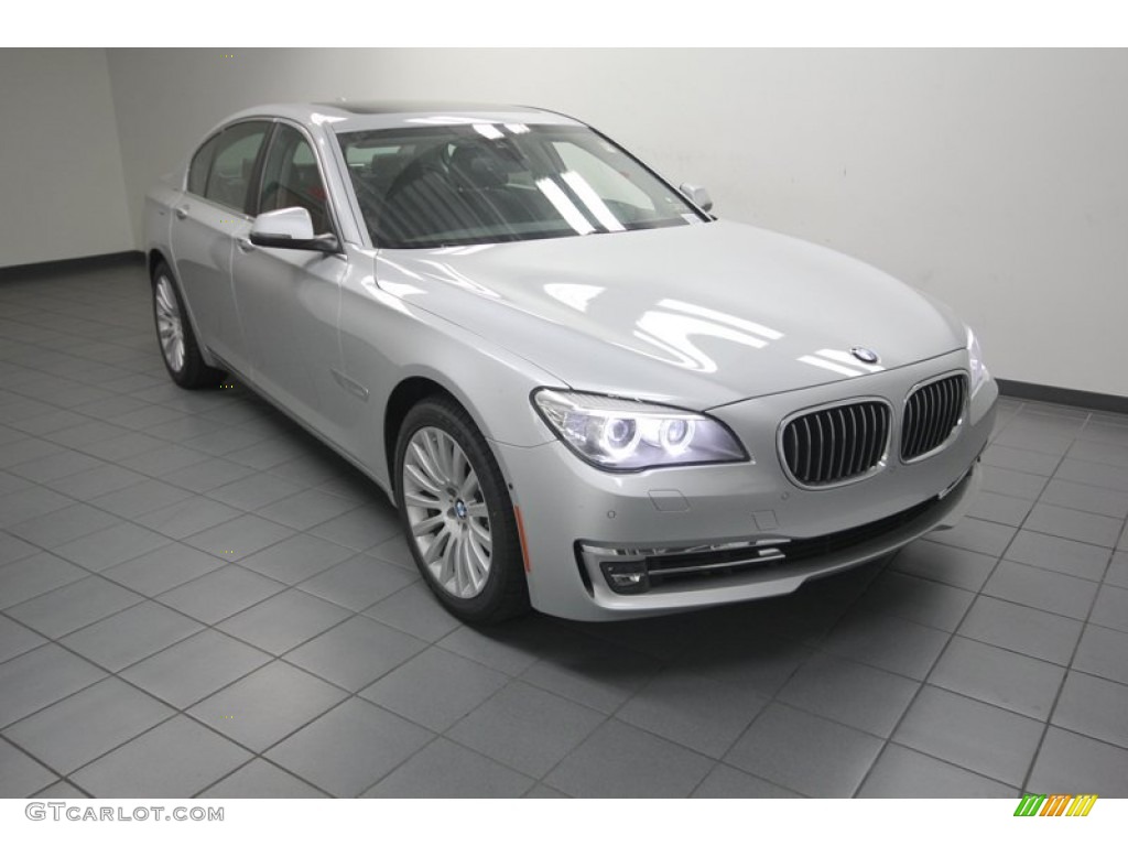 2013 7 Series 740i Sedan - Glacier Silver Metallic / Black photo #1