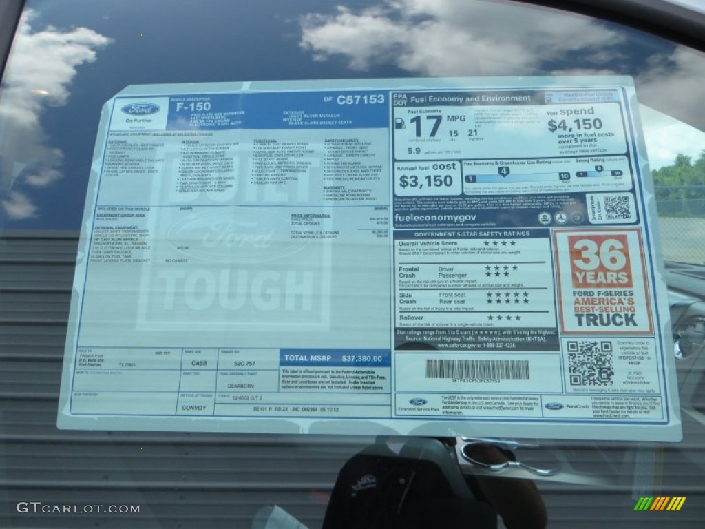 2013 Ford F150 FX2 SuperCab Window Sticker Photo #82262736