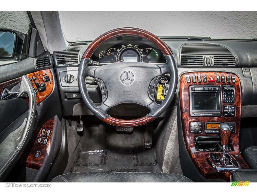 2000 Mercedes-Benz CL 500 Charcoal Dashboard Photo #82263477