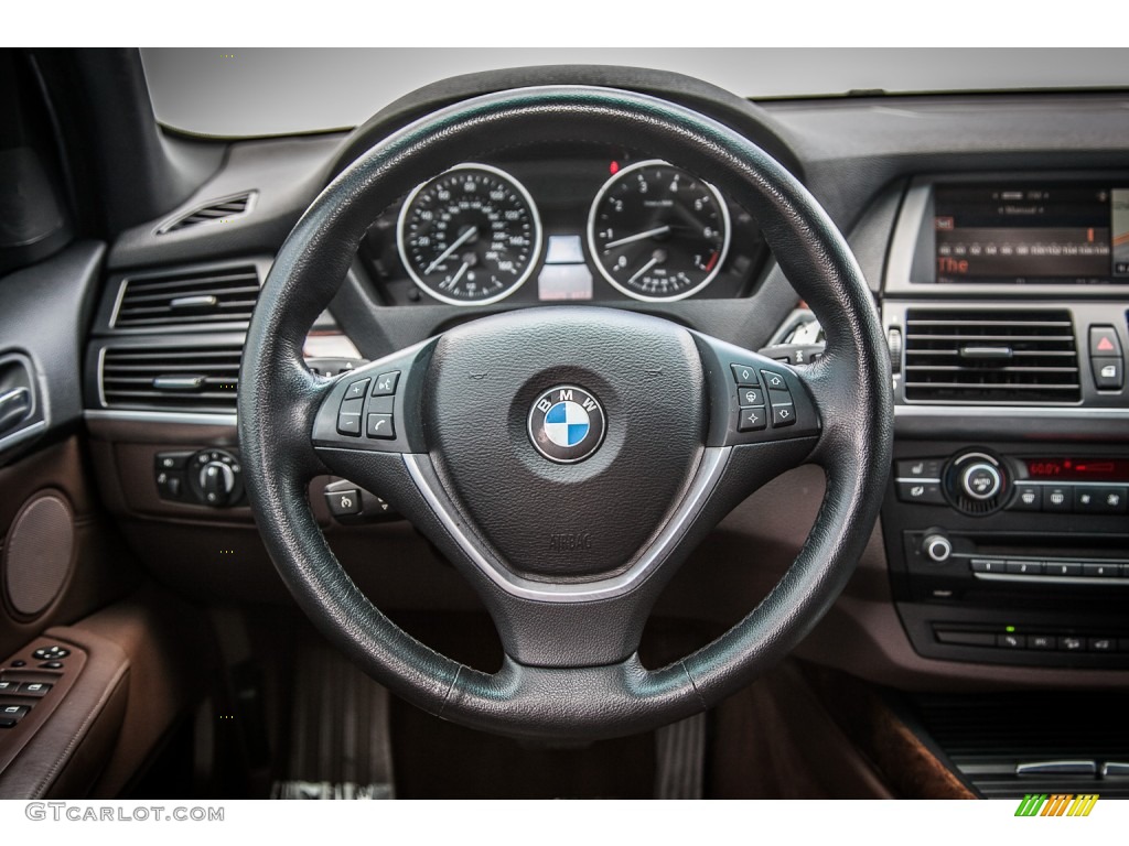 2007 BMW X5 4.8i Tobacco Steering Wheel Photo #82264572
