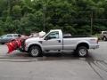 2008 F350 Super Duty XL Regular Cab 4x4 Plow Truck Silver Metallic