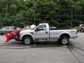 2008 Silver Metallic Ford F350 Super Duty XL Regular Cab 4x4 Plow Truck  photo #5