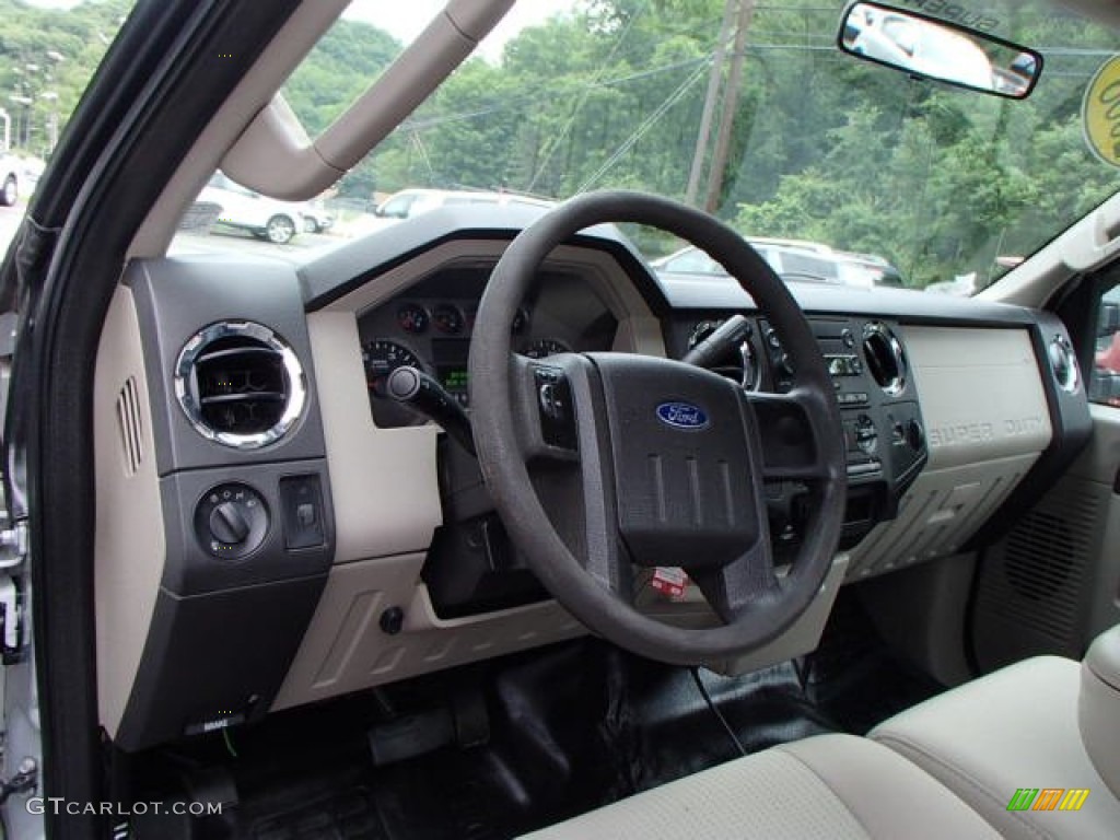 2008 Ford F350 Super Duty XL Regular Cab 4x4 Plow Truck Medium Stone Dashboard Photo #82265409