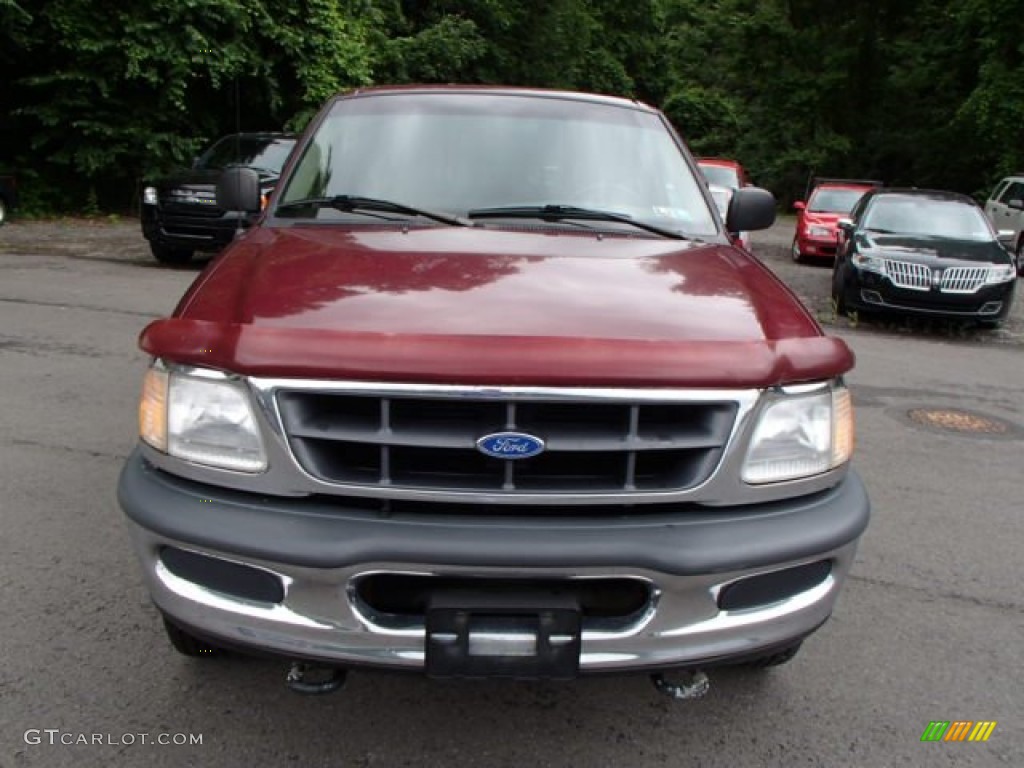 1997 F150 XLT Extended Cab 4x4 - Dark Toreador Red Metallic / Medium Prairie Tan photo #3