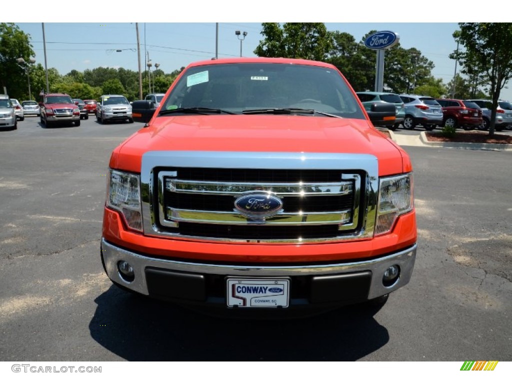 2013 F150 XL Regular Cab - Vermillion Red / Steel Gray photo #2