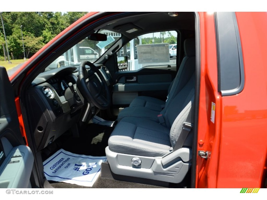 2013 F150 XL Regular Cab - Vermillion Red / Steel Gray photo #10