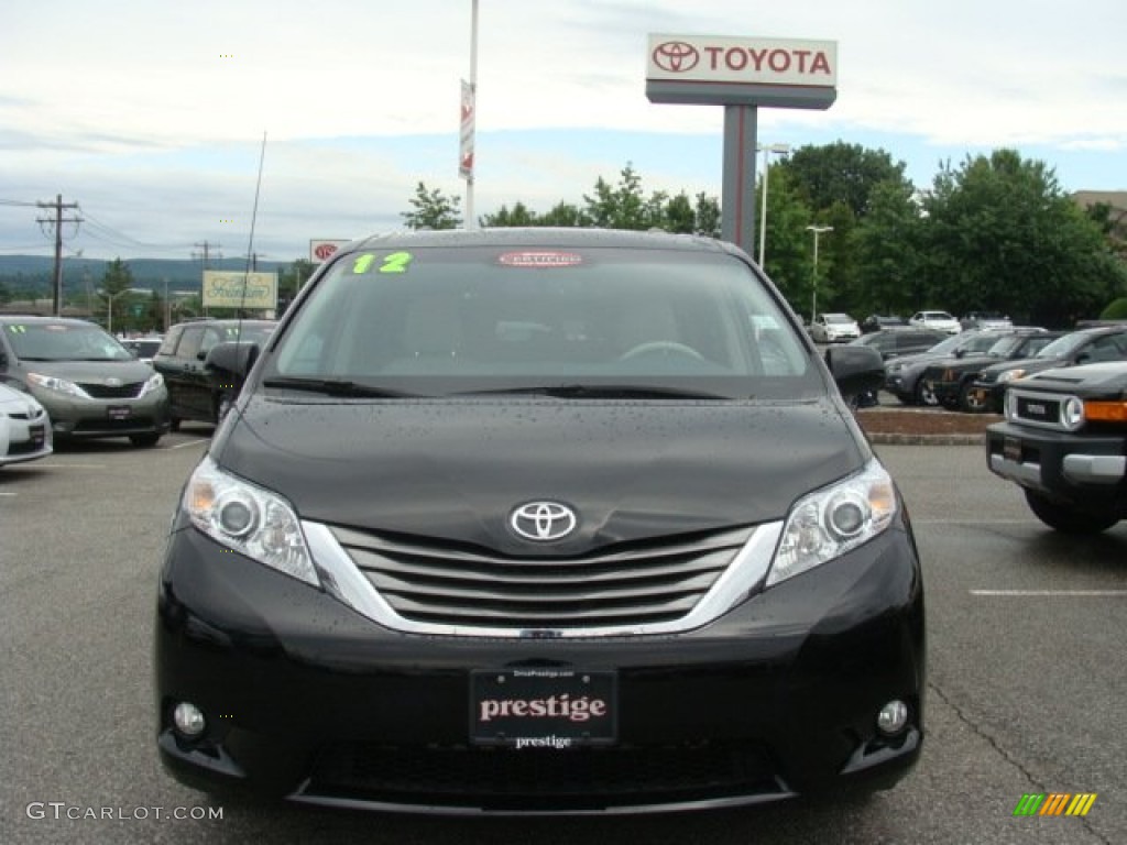 2012 Sienna XLE - Black / Bisque photo #2