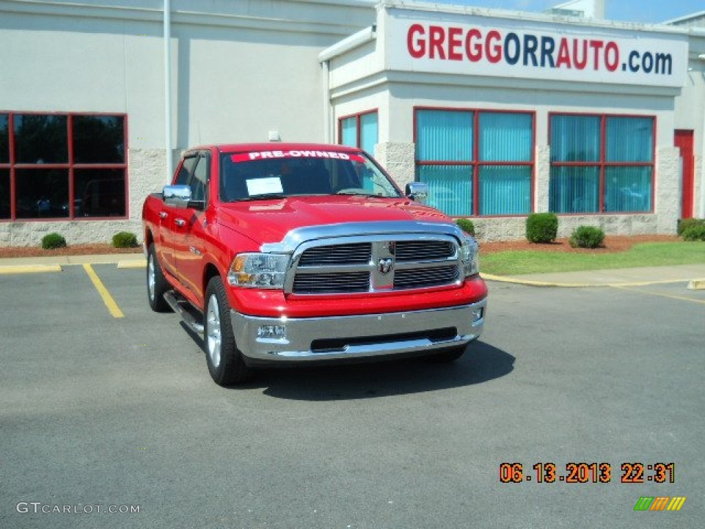 2010 Ram 1500 Big Horn Crew Cab - Flame Red / Dark Slate/Medium Graystone photo #1