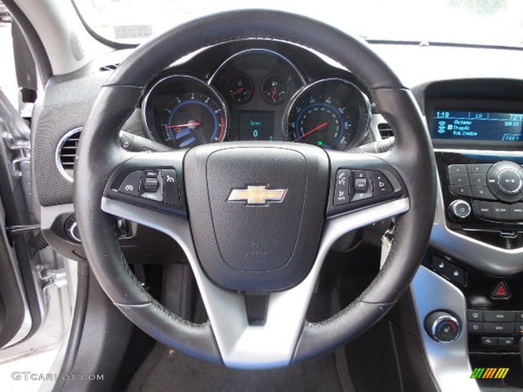2011 Chevrolet Cruze LTZ/RS Medium Titanium Steering Wheel Photo #82270726