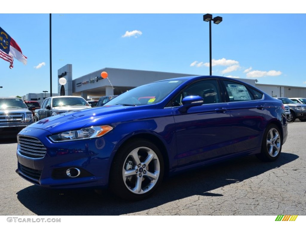 2013 Fusion SE 2.0 EcoBoost - Deep Impact Blue Metallic / Charcoal Black photo #3