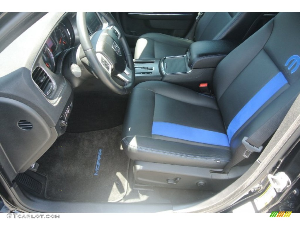 Black/Mopar Blue Interior 2011 Dodge Charger R/T Mopar '11 Photo #82274597