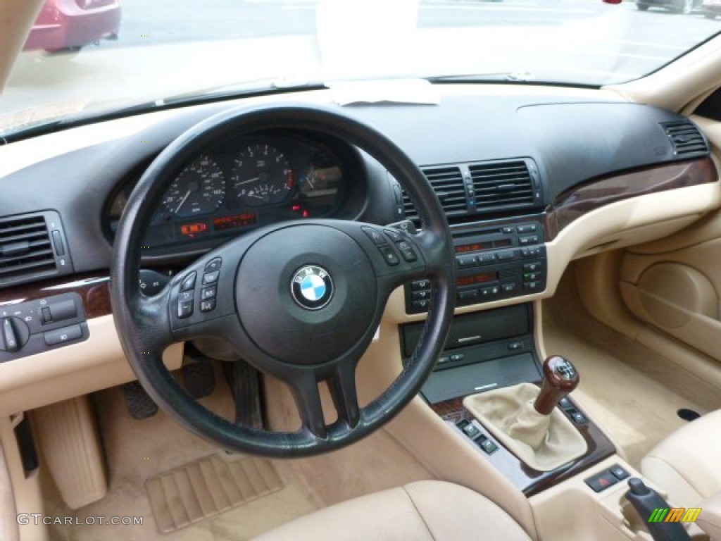 2001 BMW 3 Series 325i Coupe Sand Dashboard Photo #82275260