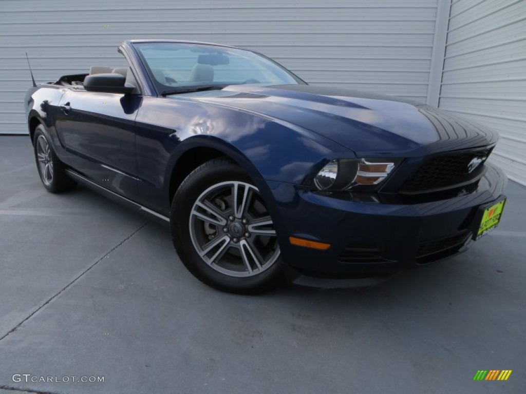 2011 Mustang V6 Convertible - Kona Blue Metallic / Stone photo #2
