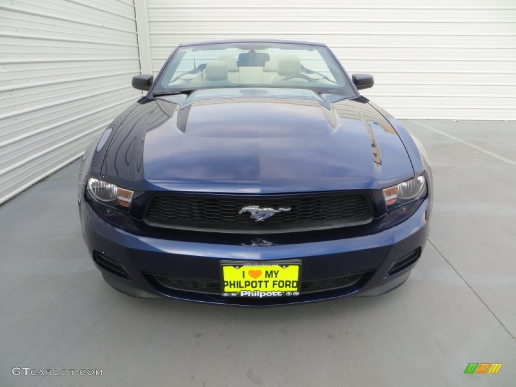 2011 Mustang V6 Convertible - Kona Blue Metallic / Stone photo #8