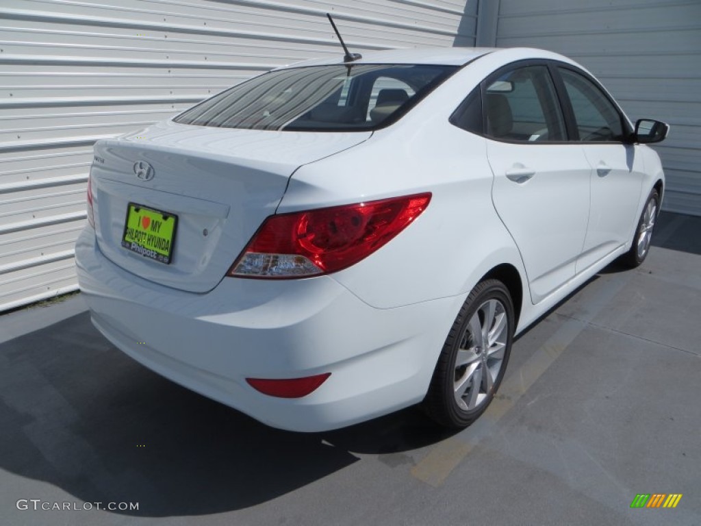 2013 Accent GLS 4 Door - Century White / Beige photo #4