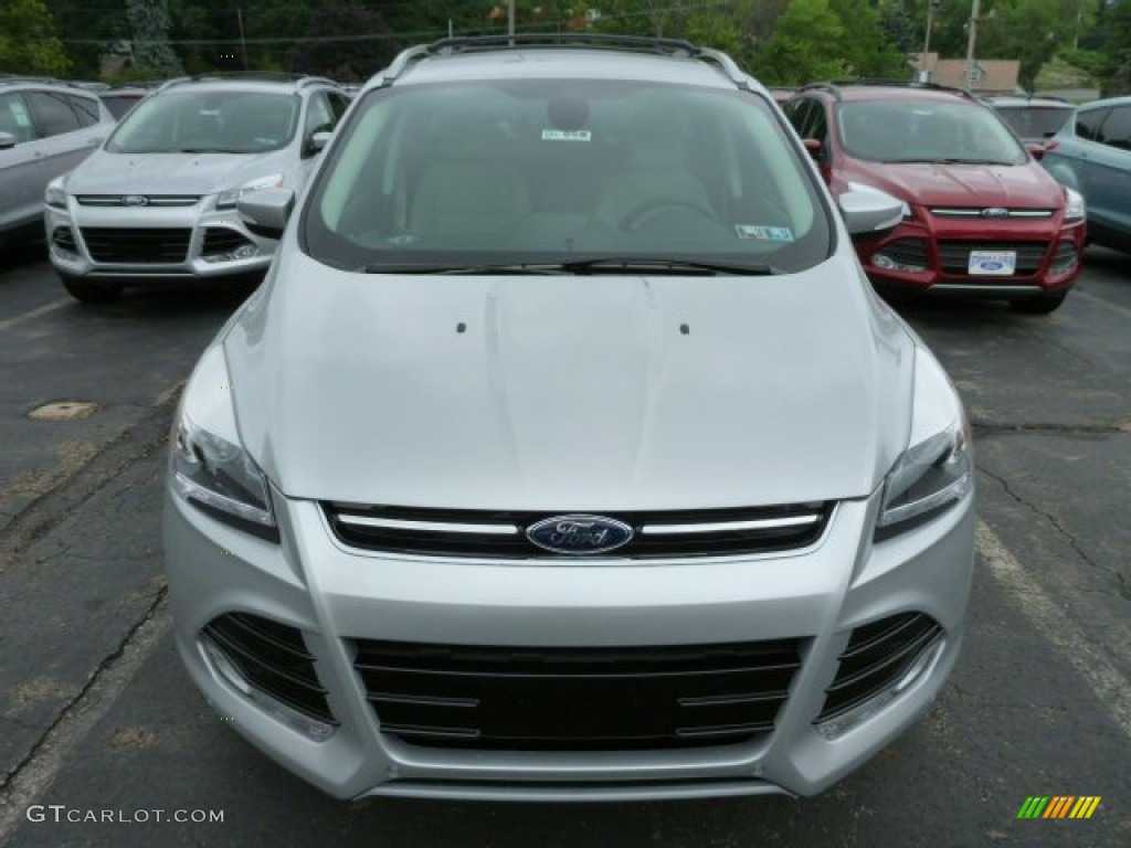 Ingot Silver 2014 Ford Escape Titanium 1.6L EcoBoost 4WD Exterior Photo #82282767