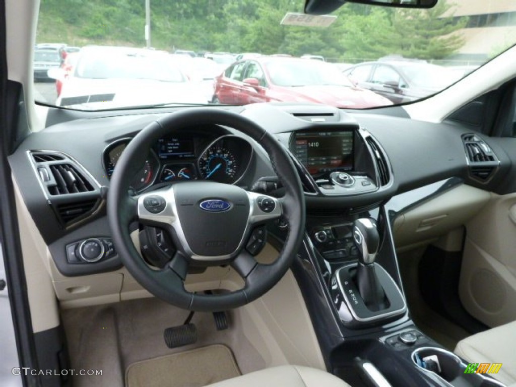 2014 Ford Escape Titanium 1.6L EcoBoost 4WD Medium Light Stone Dashboard Photo #82282856