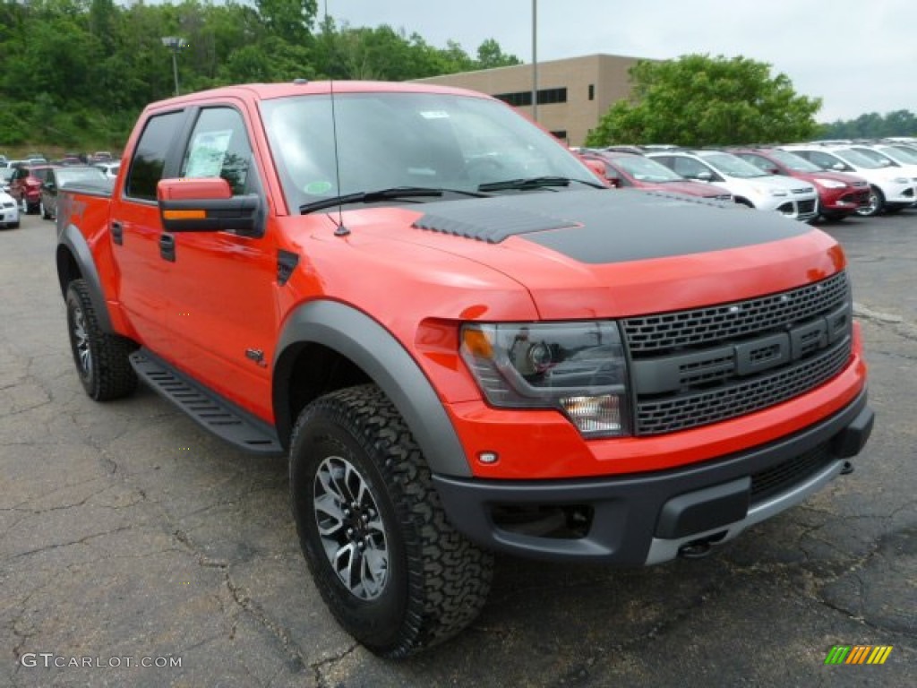 2013 F150 SVT Raptor SuperCrew 4x4 - Race Red / Raptor Black Leather/Cloth photo #1