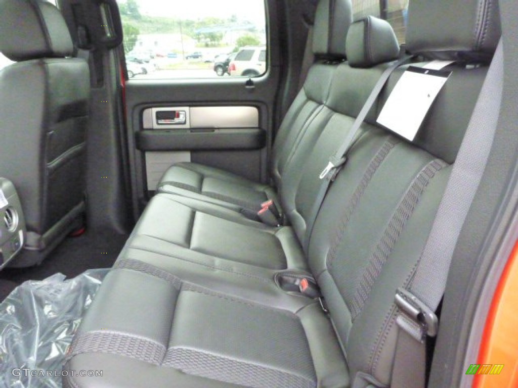 Raptor Black Leather/Cloth Interior 2013 Ford F150 SVT Raptor SuperCrew 4x4 Photo #82283513