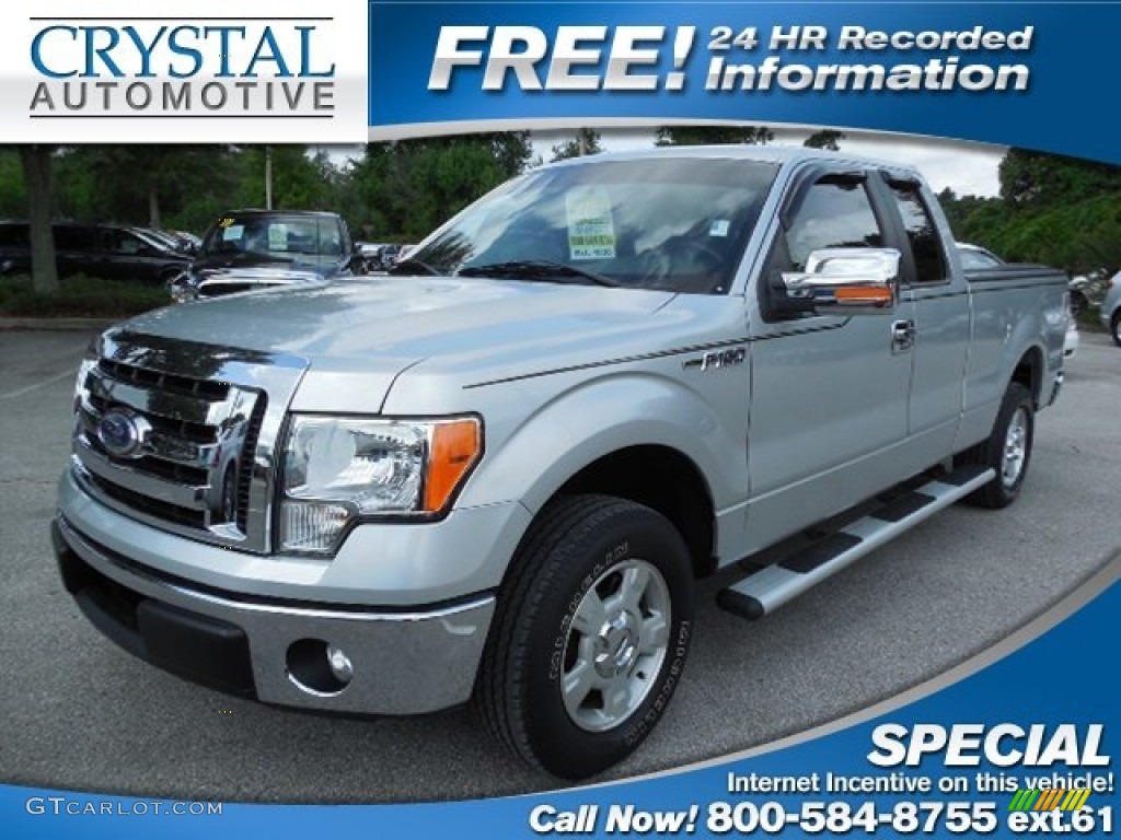 2011 F150 XLT SuperCab - Ingot Silver Metallic / Steel Gray photo #1