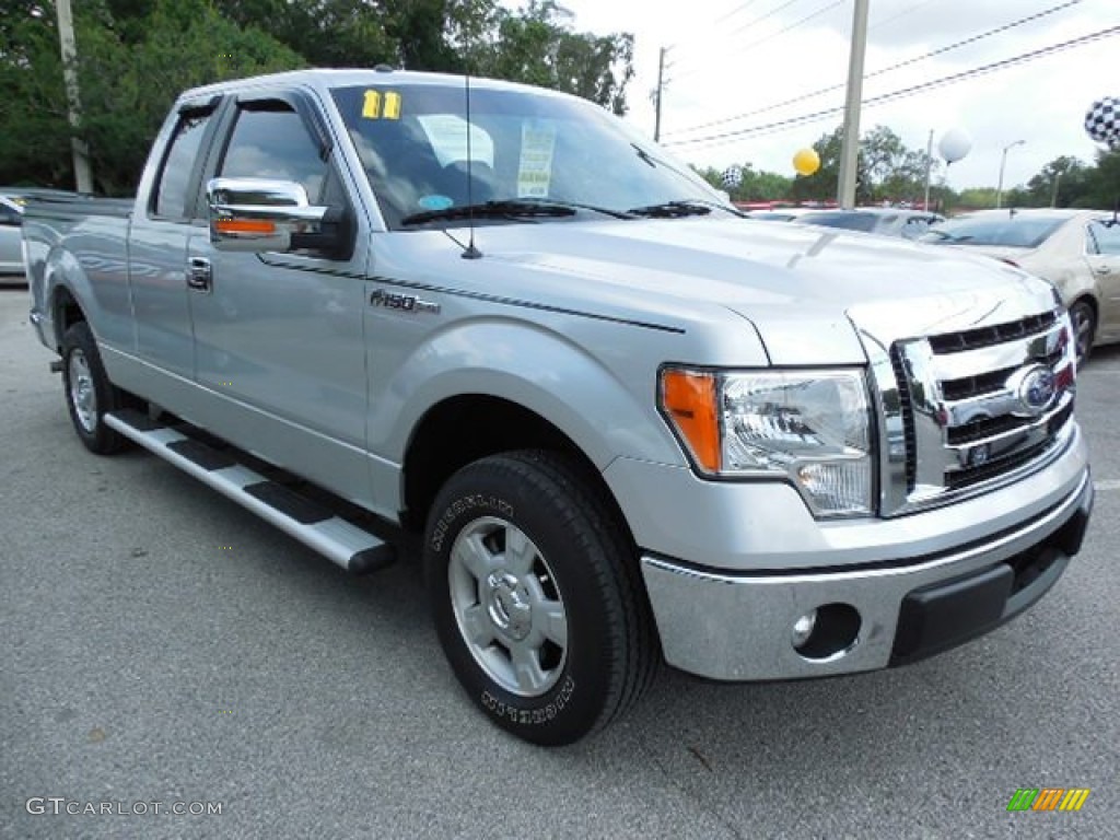 2011 F150 XLT SuperCab - Ingot Silver Metallic / Steel Gray photo #10