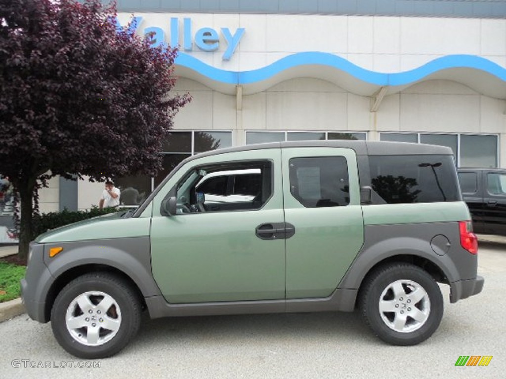 2003 Element EX AWD - Galapagos Green Metallic / Gray photo #2