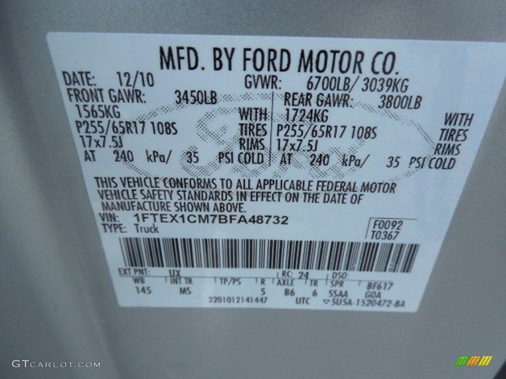 2011 F150 XLT SuperCab - Ingot Silver Metallic / Steel Gray photo #22