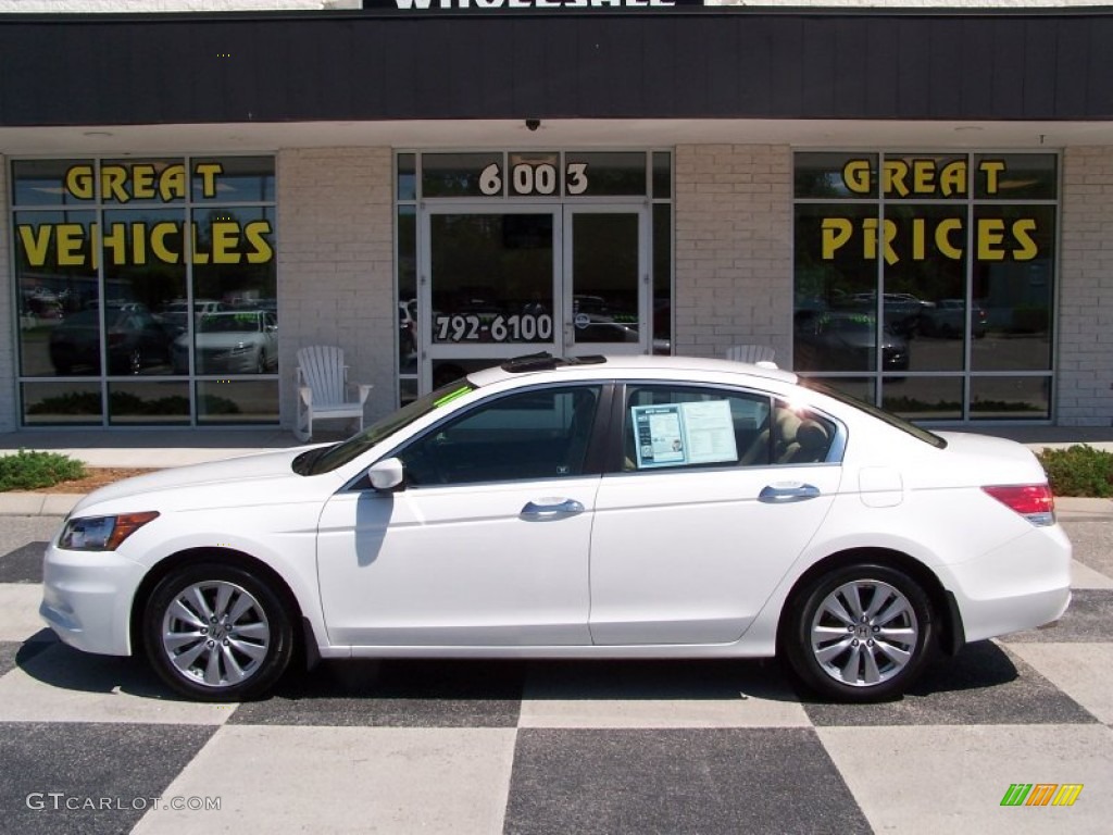 2011 Accord EX-L V6 Sedan - Taffeta White / Ivory photo #1