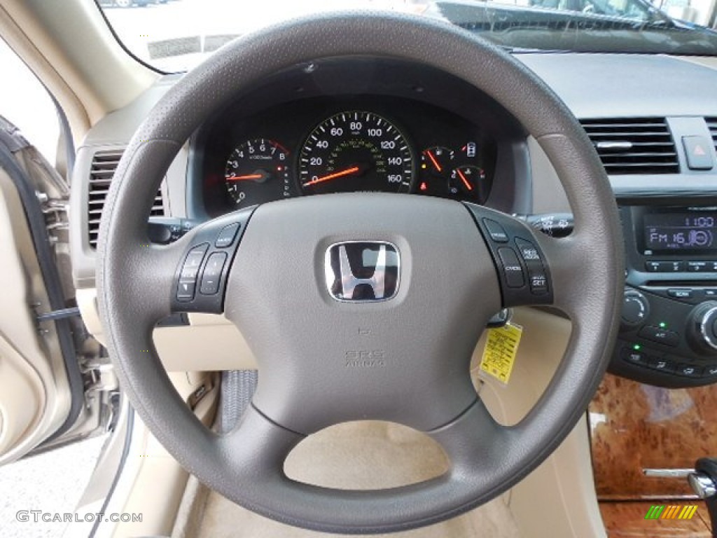 2003 Honda Accord EX Sedan Ivory Steering Wheel Photo #82286324