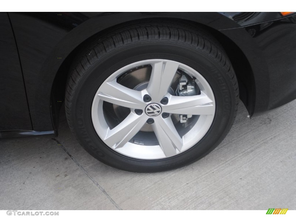 2013 Passat 2.5L SE - Black / Titan Black photo #9