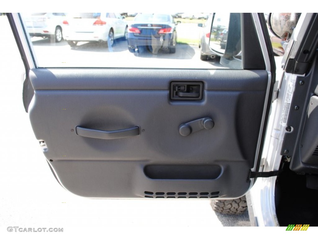 2005 Jeep Wrangler Rubicon 4x4 Dark Slate Gray Door Panel Photo #82286816