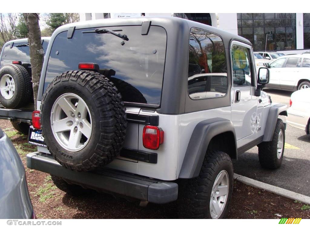 2006 Wrangler Rubicon 4x4 - Bright Silver Metallic / Dark Slate Gray photo #4