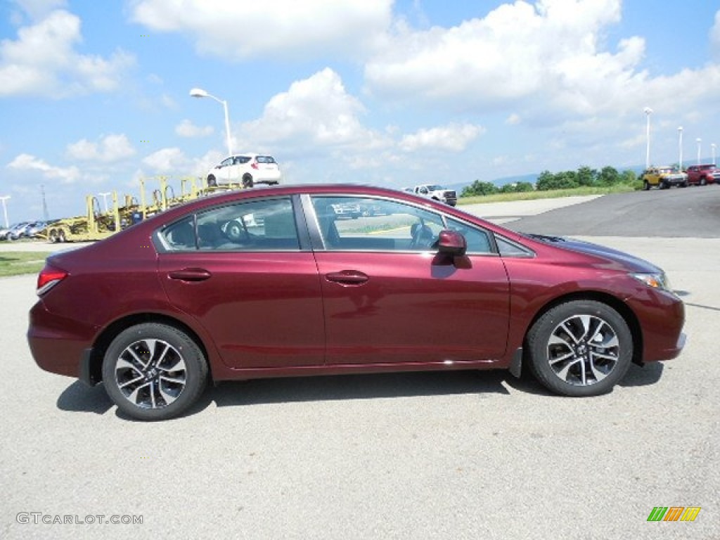 Crimson Red Pearl 2013 Honda Civic EX Sedan Exterior Photo #82289735