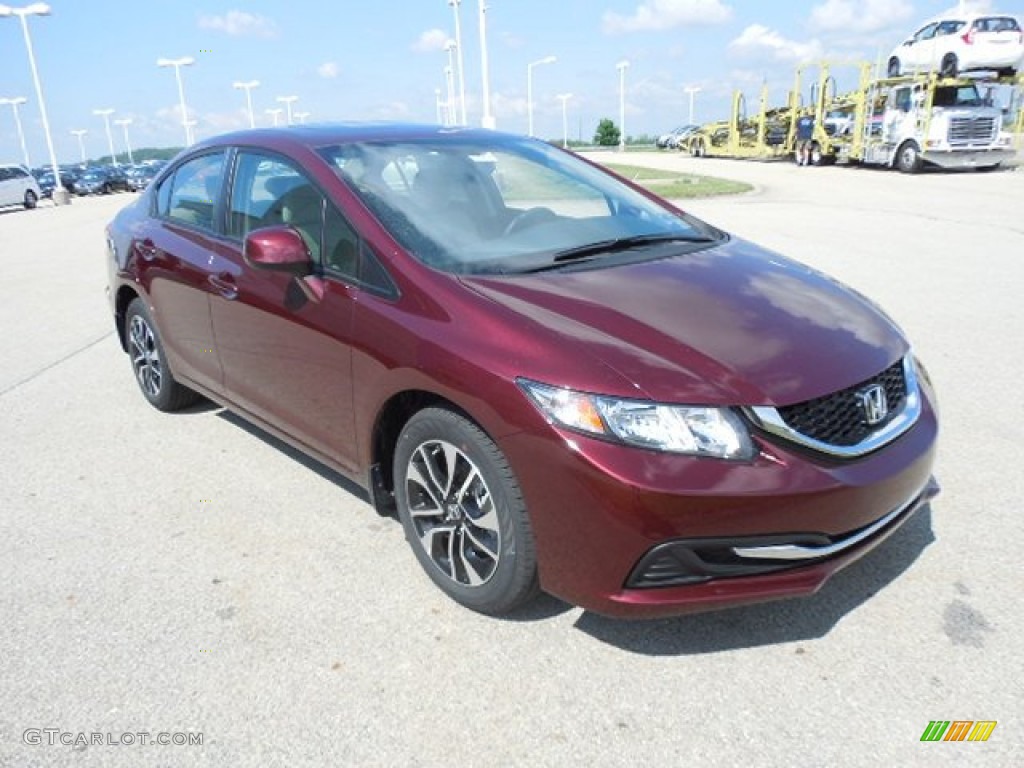 Crimson Red Pearl 2013 Honda Civic EX Sedan Exterior Photo #82289756