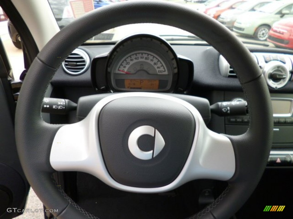 2013 Smart fortwo pure coupe Plain Black Steering Wheel Photo #82290497