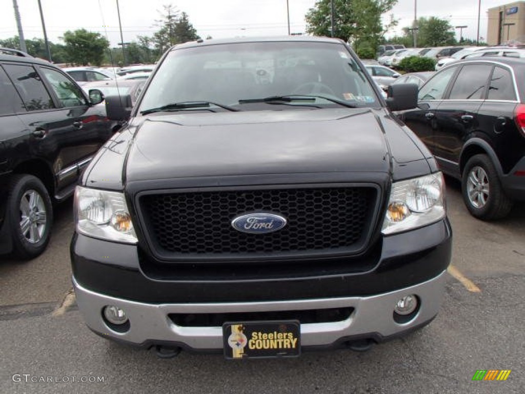 2006 F150 XLT SuperCrew 4x4 - Black / Medium/Dark Flint photo #2