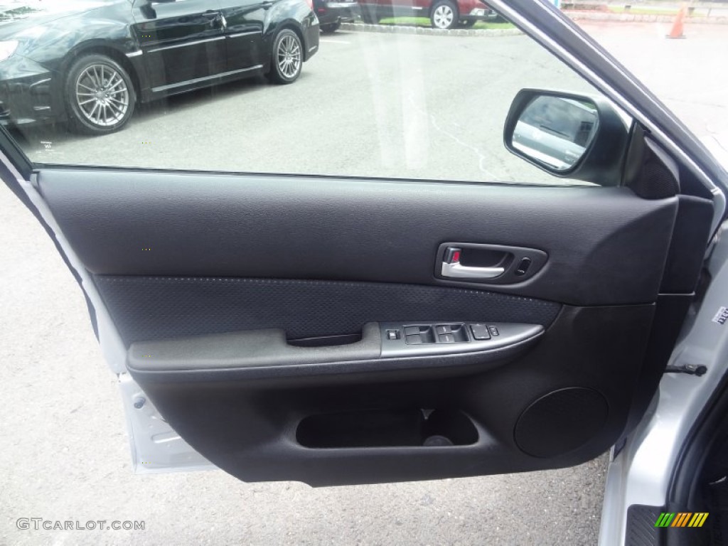 2006 Mazda MAZDA6 s Sport Sedan Black Door Panel Photo #82291804