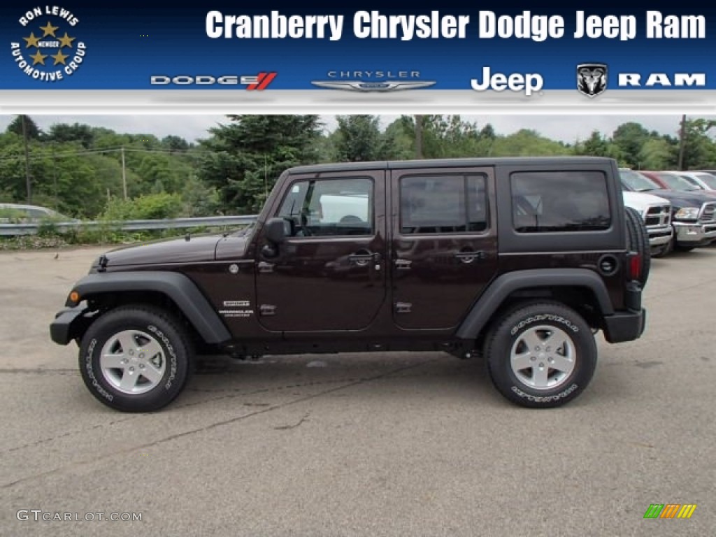 2013 Wrangler Unlimited Sport S 4x4 - Rugged Brown Pearl / Black photo #1