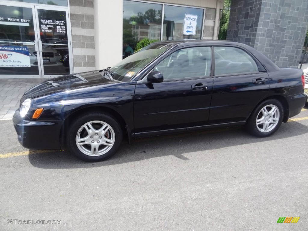 2002 Impreza 2.5 RS Sedan - Midnight Black Pearl / Black photo #2