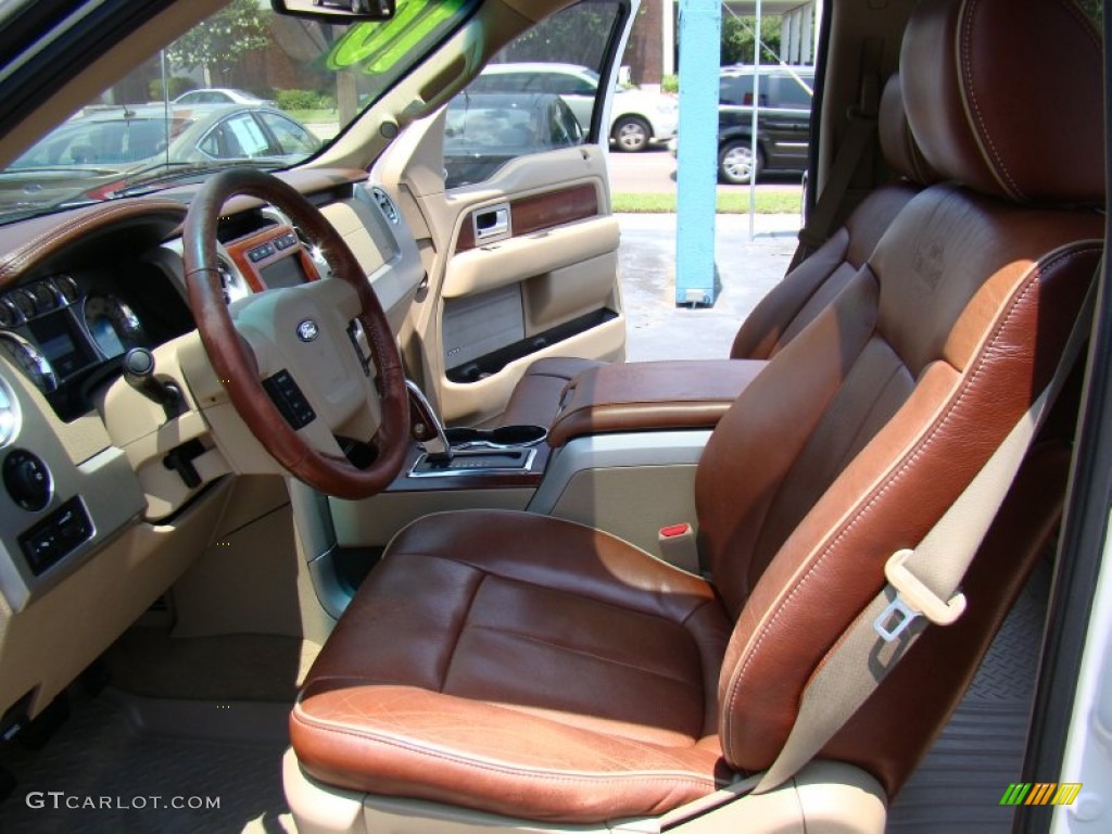 2010 F150 King Ranch SuperCrew 4x4 - White Platinum Metallic Tri Coat / Chapparal Leather photo #11