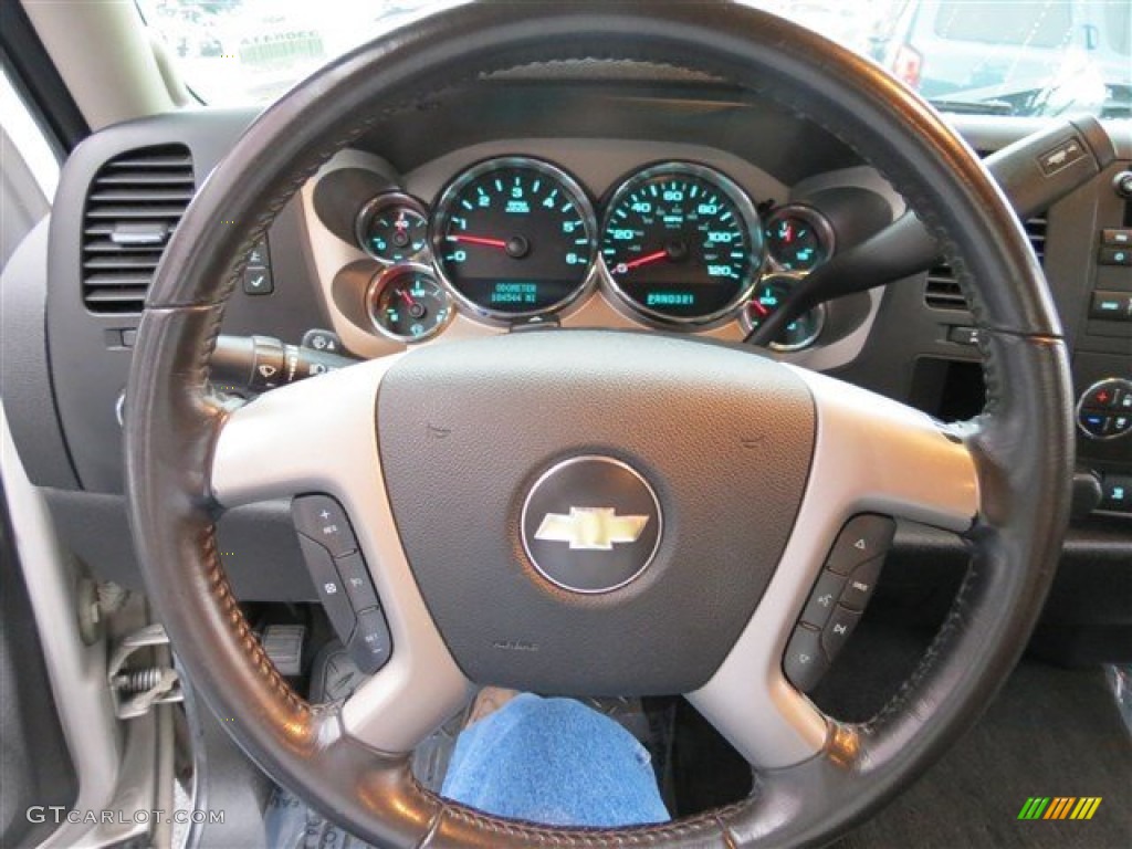2008 Chevrolet Silverado 1500 LT Crew Cab Ebony Steering Wheel Photo #82293143