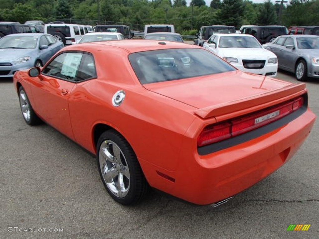 2013 Challenger R/T - Hemi Orange Pearl / Dark Slate Gray photo #8