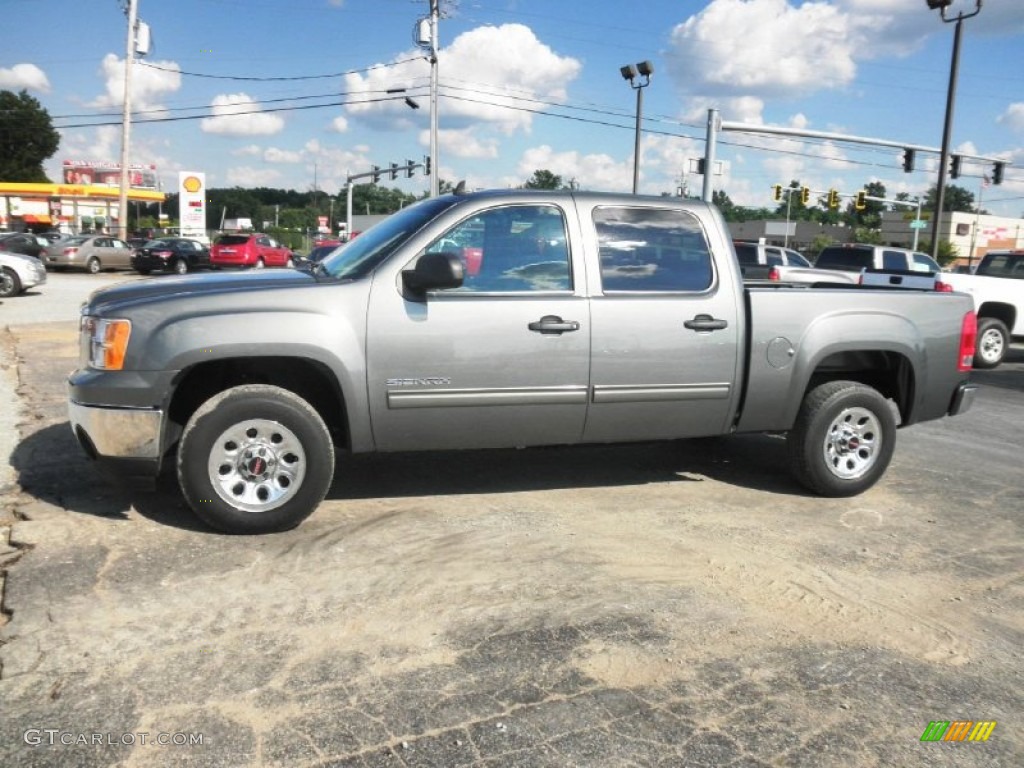 2011 Sierra 1500 SL Crew Cab - Gray Green Metallic / Dark Titanium photo #4