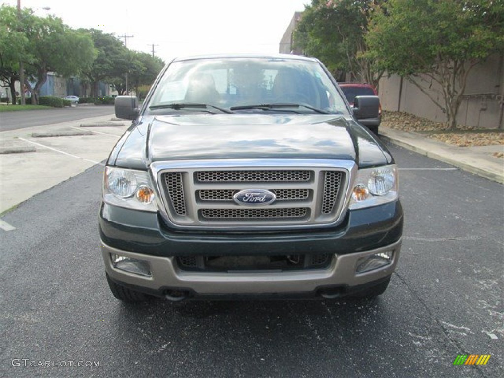 2005 F150 King Ranch SuperCrew 4x4 - Aspen Green Metallic / Tan photo #4