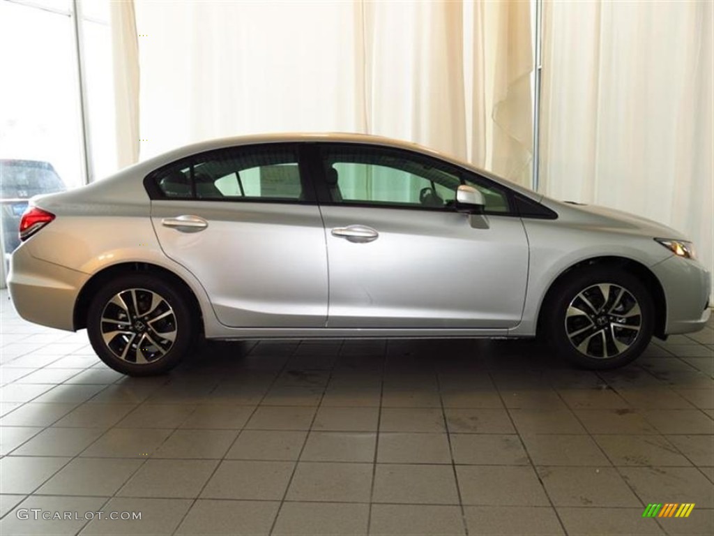 2013 Civic EX-L Sedan - Alabaster Silver Metallic / Black photo #2