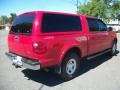 2002 Bright Red Ford F150 Lariat SuperCrew 4x4  photo #2